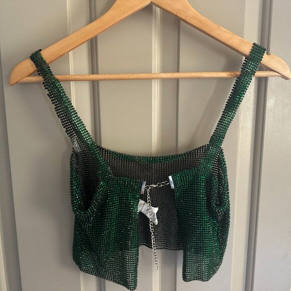 Green Rhinestone Top - Picture 2 of 4
